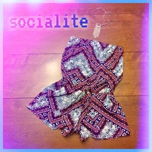 SOCIALITE Romper + Necklace